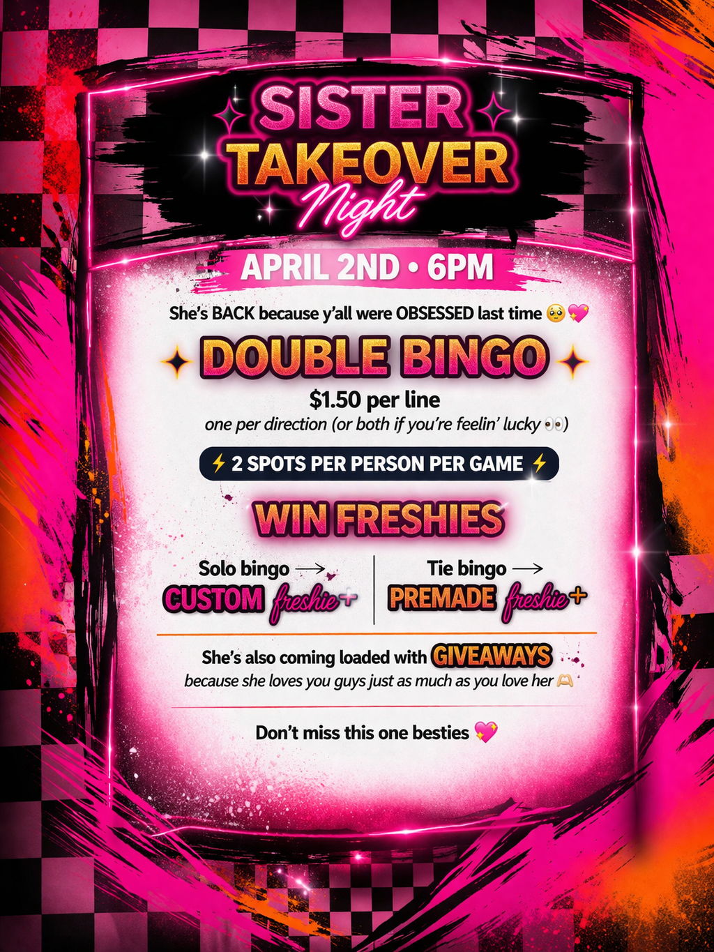 Double BINGO Game 1