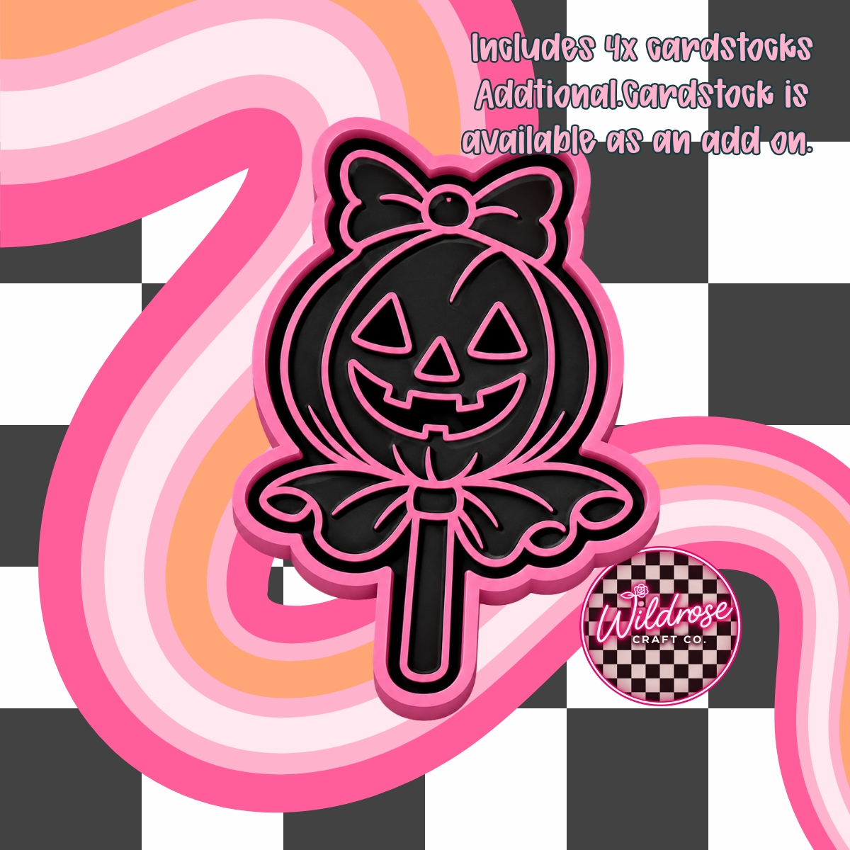 Pumpkin Lolly Cardstock Mold
