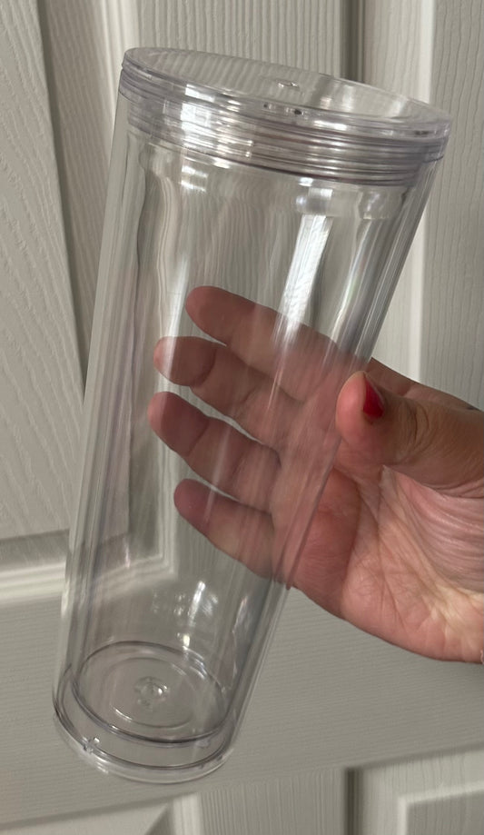 24 oz Acrylic Glittered Tumbler